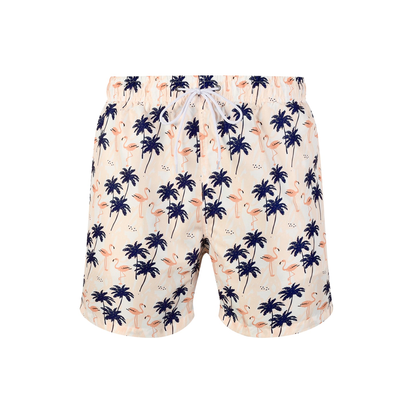 Flamingo & Coconut Men's Quick Dry Beach Shorts Swim Trunks