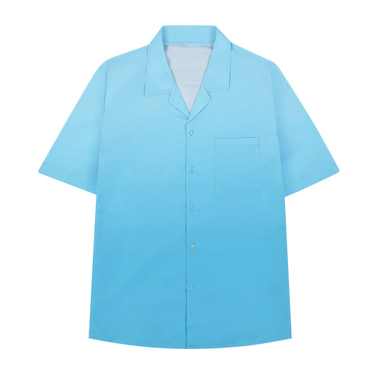 Men's Casual Beach Shirts - Light Blue Gradient