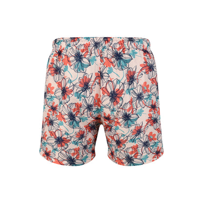 Floral Line Pattern Men's Quick Dry Beach Short Swim Trunk