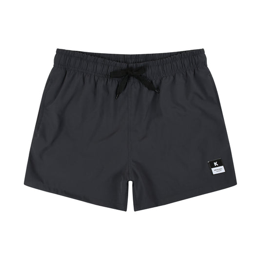 Men's Solid Color Quick Dry Swim Shorts - Dark Gray