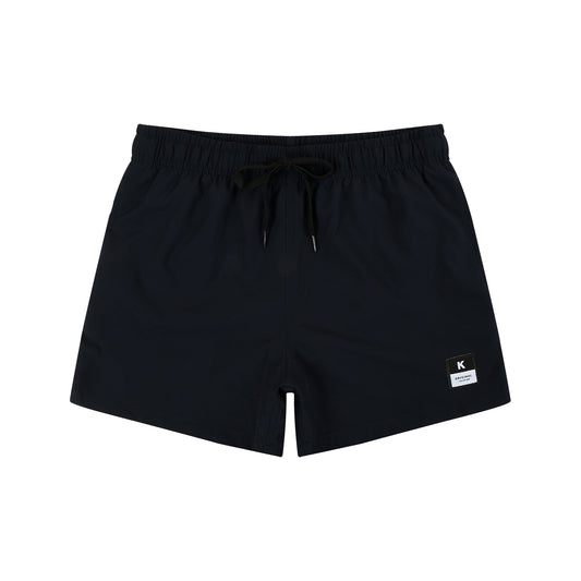 Men's Solid Color Quick Dry Swim Shorts - Dark Blue