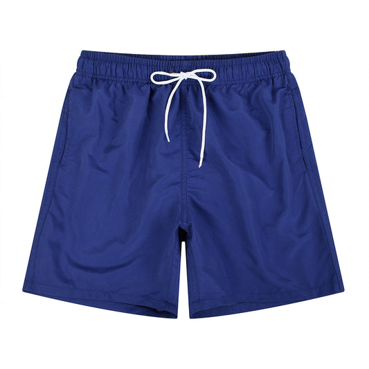 Royal Blue Men's Quick Dry Casual Solid Color Beach Shorts Swim Trunks